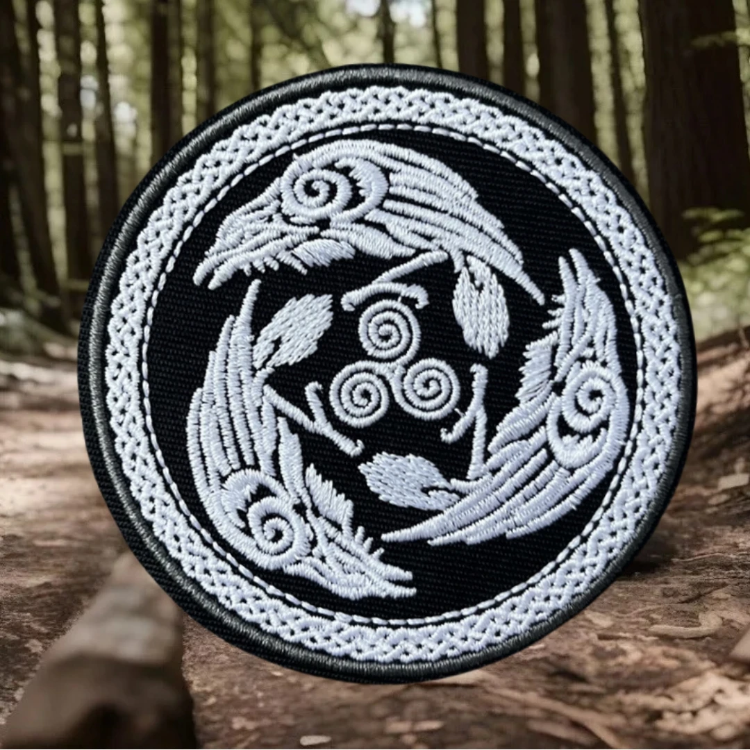 Insignia de moral de Chevron "símbolo escandinavo", parches de gancho bordados tácticos para ropa, brazalete del ejército militar, pegatina para mochila - imagen 4