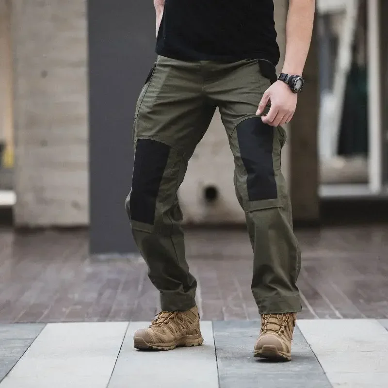Pantalones Cargo tácticos de caza para hombre, pantalón verde con múltiples bolsillos, uniforme gris, empalme al aire libre, ropa de trabajo de otoño - imagen 3