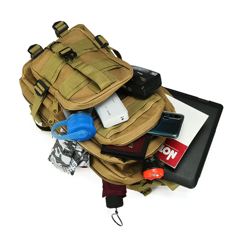 Mochila multifunción de acampada para hombre, bolsa táctica de camuflaje para deportes al aire libre, tela de nailon, resistente al agua, 30L/50L - imagen 2