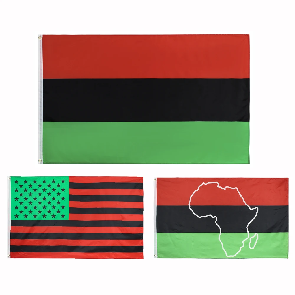 FLAGLINK 90X150cm Pan Bandera afroamericana para decoración