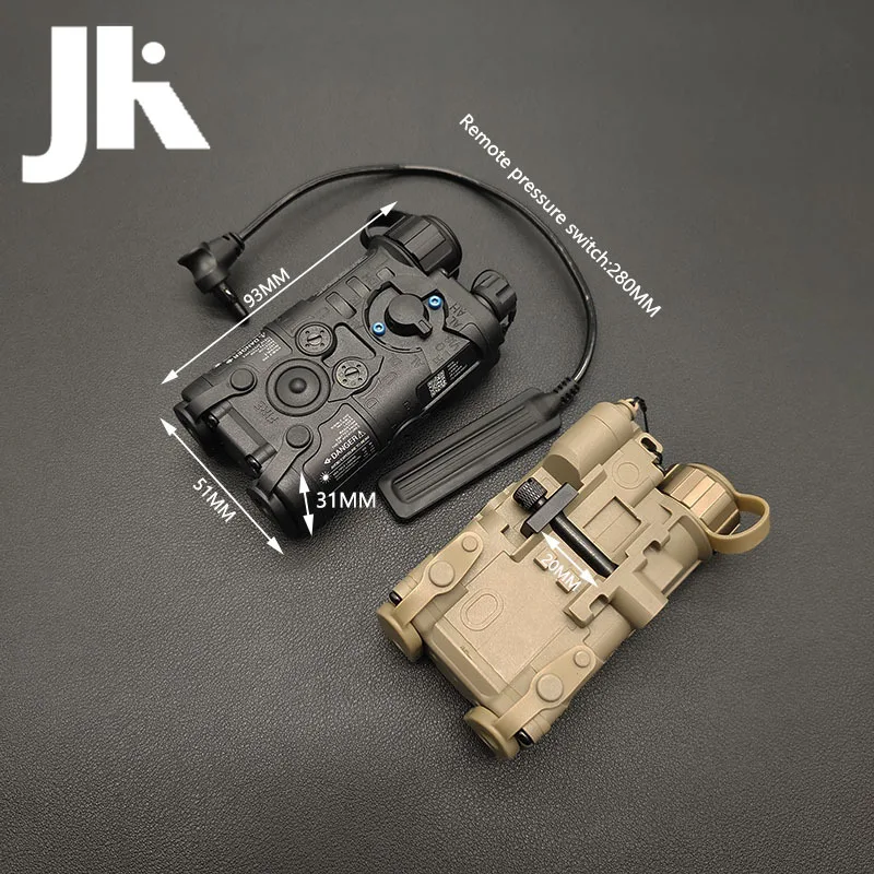 Luz Estroboscópica LED SOTAC Nylon L3 NGAL + Láser Verde Rojo + Láser IR Compatible con Riel de 20 mm, Luz Táctica para Armas de Caza, Luces de Exploración PEQ15 A2