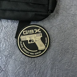 Glock G19X – Parche táctico PVC con velcro adhesivo