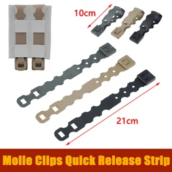 Clips MOLLE extracción rápida – Pack 4 unidades con tira Nailon