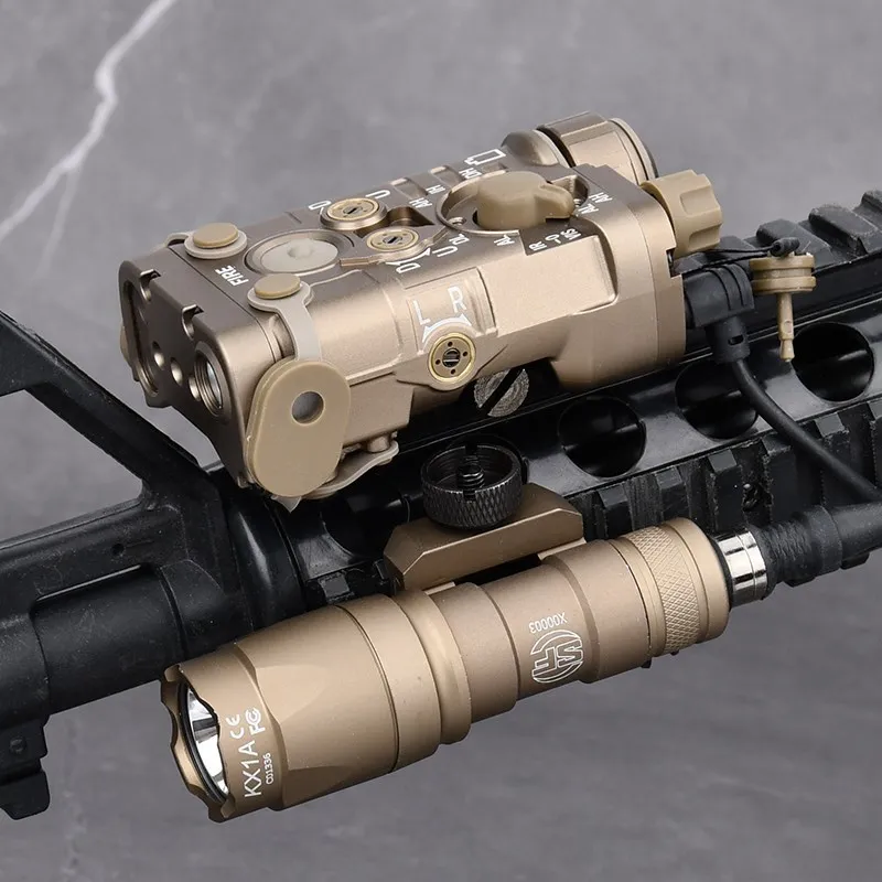 Indicador láser táctico de Metal NGAL, punto rojo, verde, azul, mira láser PEQ15 IR, ajuste de 20mm, Picatinny Surefir M300 M600, luz para armas - imagen 3