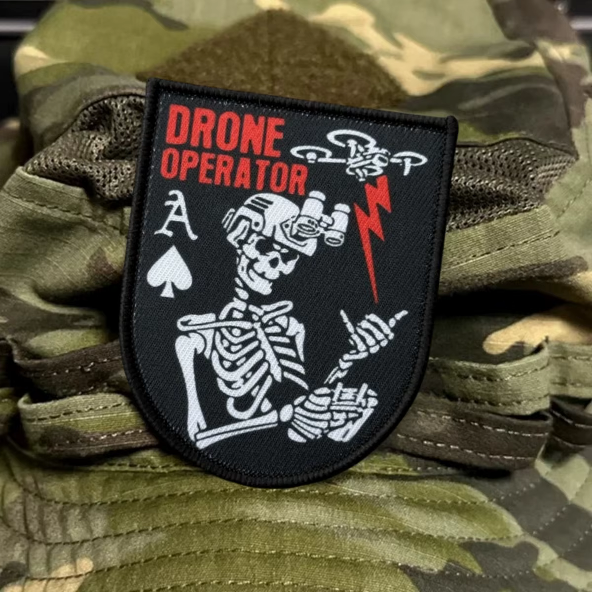 Parche táctico de moral de piloto de Dron, brazalete militar, operador de Dron, parches de gancho bordados Ace para ropa, pegatina para mochila - imagen 3