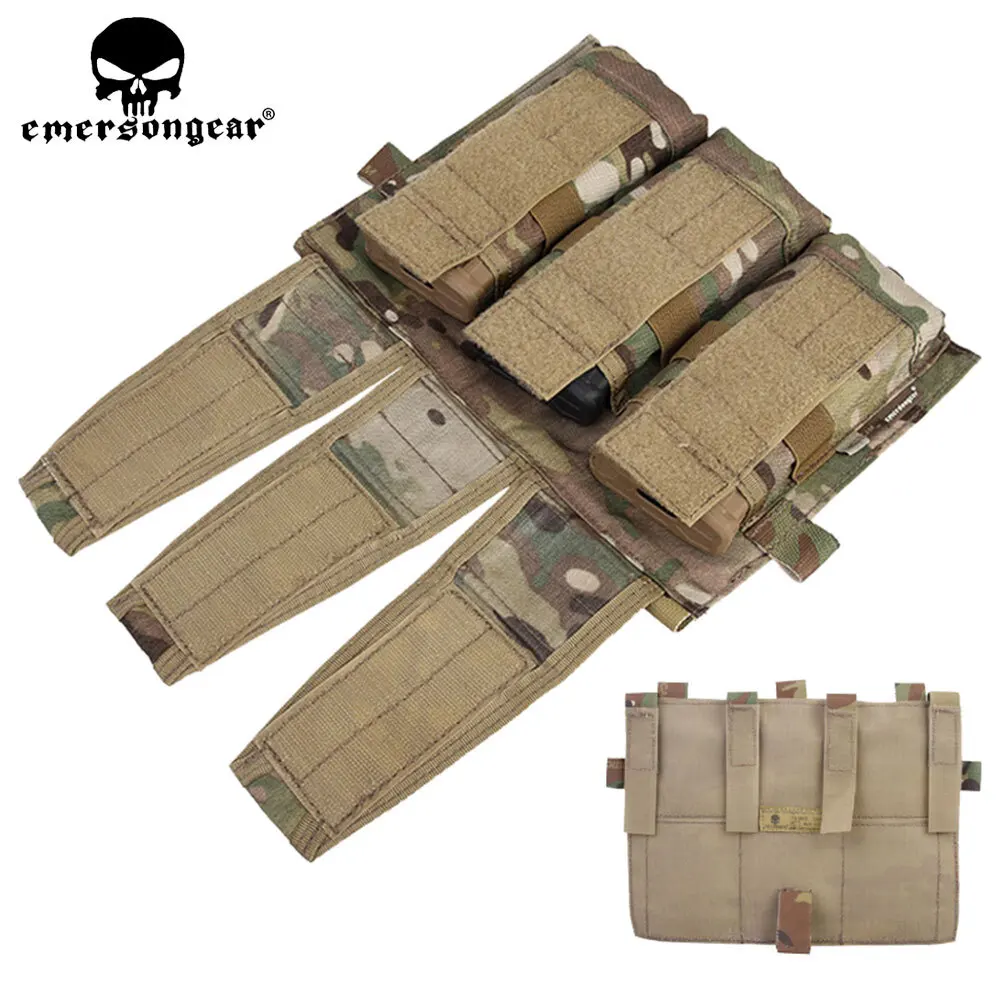 Emersongear Modular Triple bolsa Airsoft caza chaleco táctico revista bolsa juego de guerra Nylon Molle Mag bolsa Multi-camo EM9030 - imagen 3