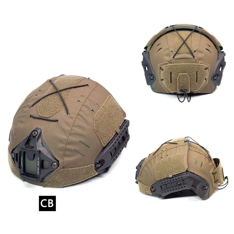 Casco Airsoft de dos piezas con corte láser, tela de camuflaje, casco táctico deportivo, cubierta protectora para casco Cp Af al aire libre - imagen 4