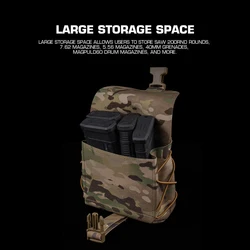 Bolsa Molle ARC Tactics, riñonera de gran capacidad para Rifle 5,56, 7,62, revista, 40mm, granadas, tambor, gusanos, sierra, 200 rondas
