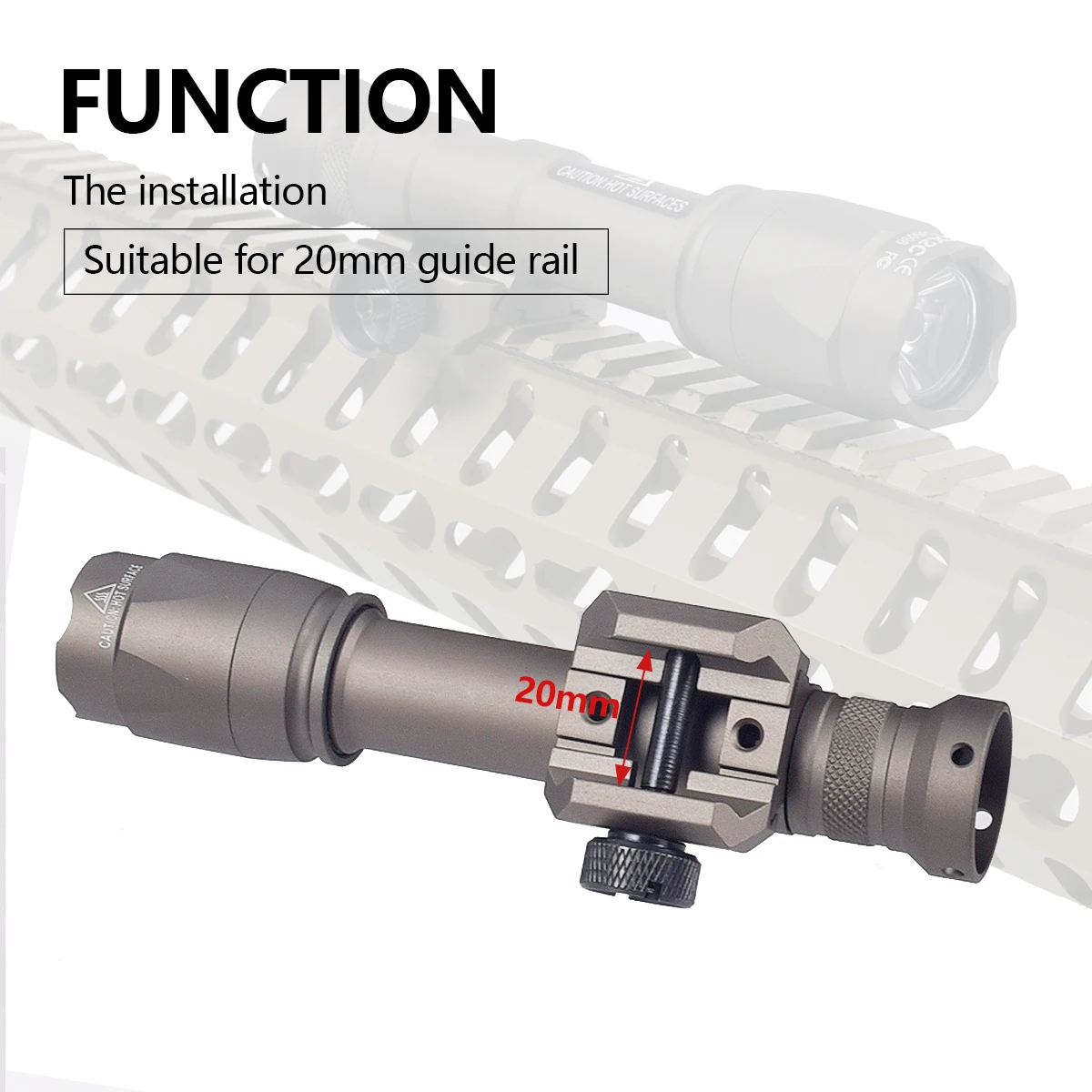 Surefire-linterna táctica M300B M600B, serie M300 M600, luz de explorador, 600 lúmenes, lámpara de luz de caza Airsoft, interruptor de aleación de aluminio - imagen 4
