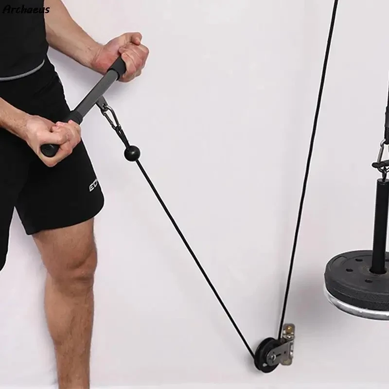 Polea giratoria de montaje en pared para Fitness, para gimnasio en casa, entrenamiento de fuerza, rueda de rodamiento silenciosa, máquina de Cable DIY para el hogar para elevador Lat - imagen 5