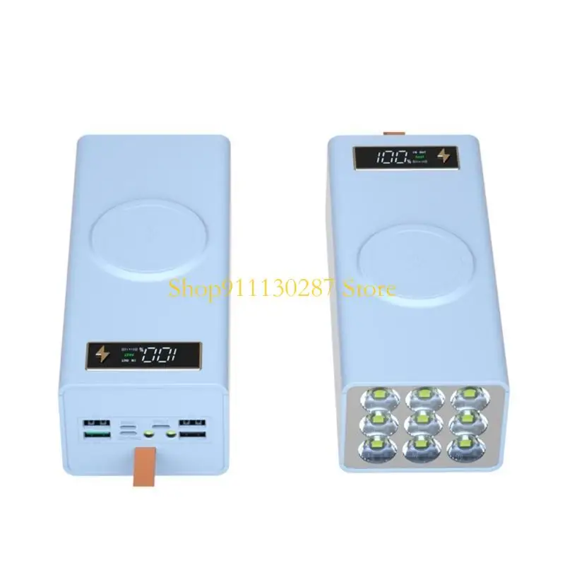 J1HC DIY Case para batería 21x18650 Caja soporte plástico 15W Carga inalámbrica - imagen 5