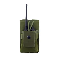 Bolsa Radio Táctica MOLLE 1000D Nylon Resistente para Walkie Talkie