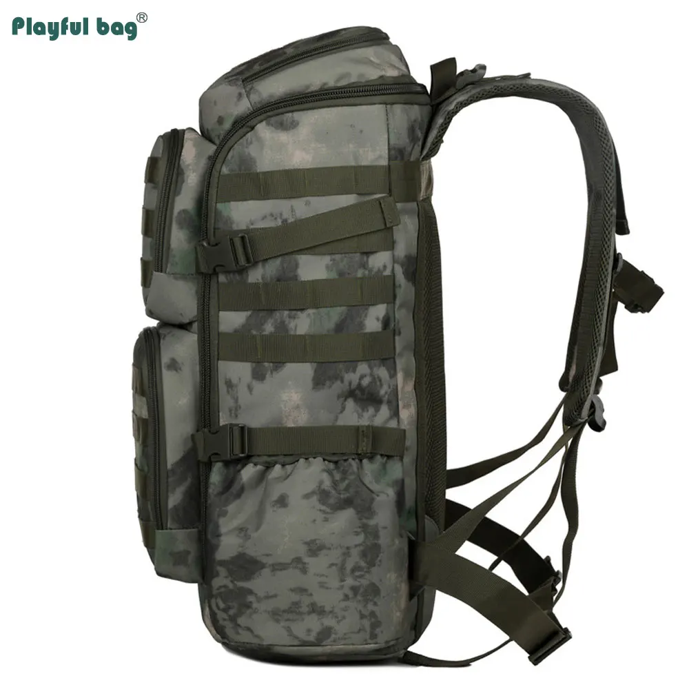 Mochila de camuflaje para montañismo para hombre, bolsa deportiva de viaje, táctica Molle, multifuncional, de gran capacidad, AVA224 - imagen 5