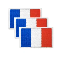 Parche bordado de bandera, parche militar táctico de Francia y UE, parches decorativos de tela para mochila del ejército en ropa
