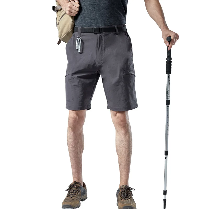 Pantalones cortos de secado rápido con múltiples bolsillos para hombre, Shorts Cargo impermeables para escalada al aire libre, caza y pesca, Verano - imagen 4
