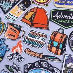 Parche bordado termoadhesivo aventura para mochila, ropa y montañismo