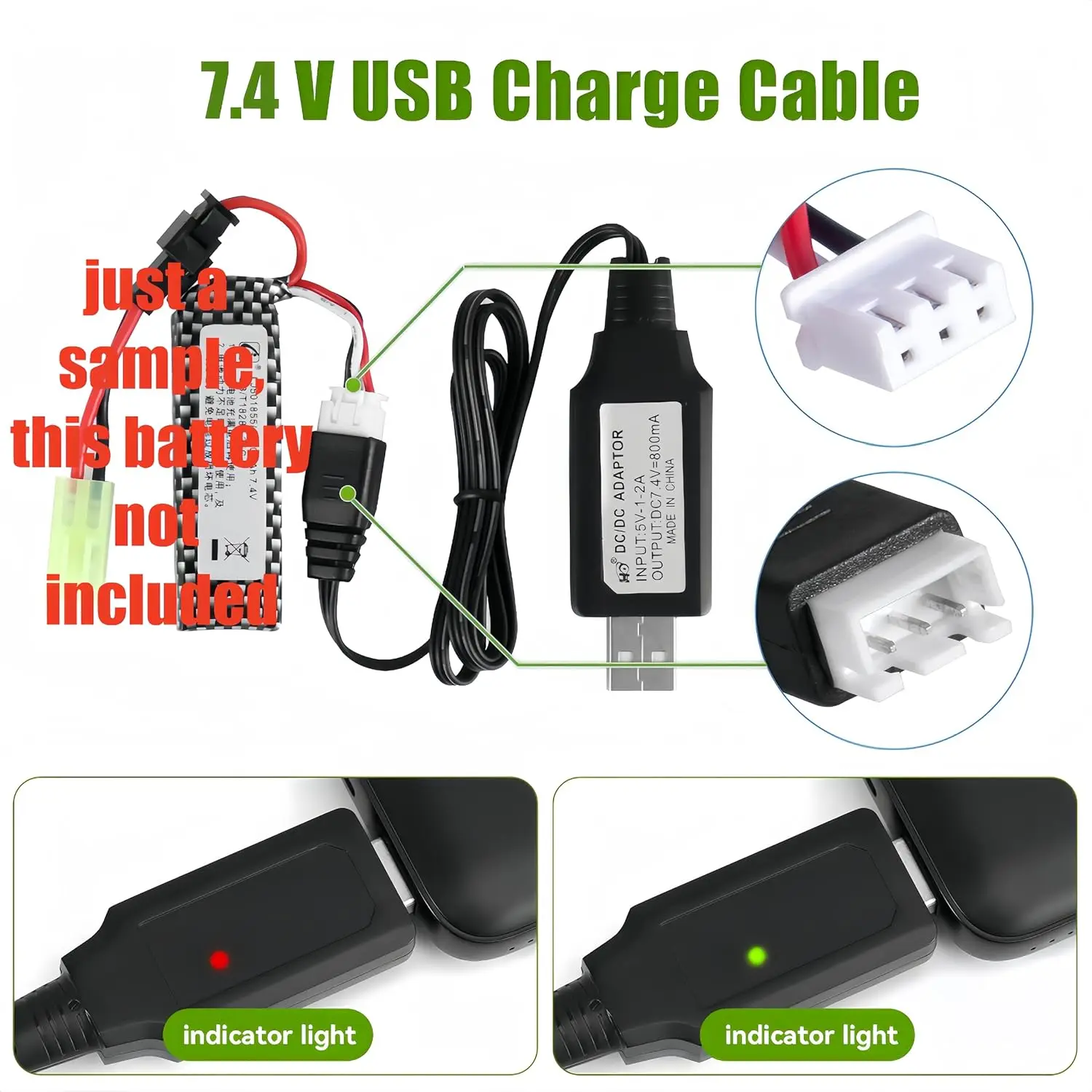 Batería Lipo recargable de 7,4 V, 4000mAh, 8C, 2S, con cargador para transmisor de control remoto Spektrum TX DX9 DX8 DX7 DX6E - imagen 5