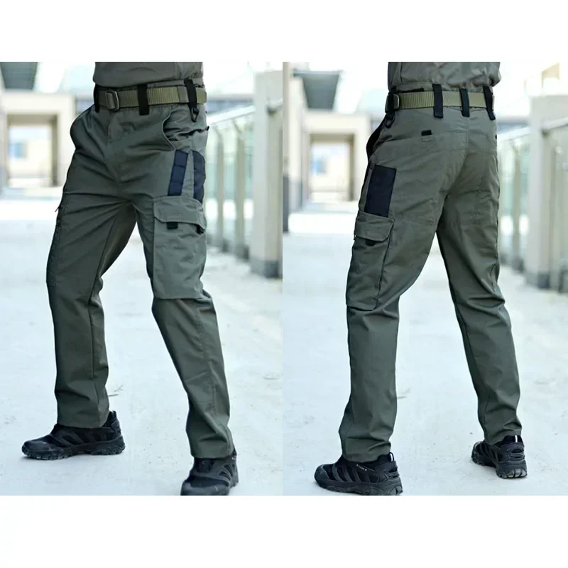Conjunto de 2 piezas de tácticas militares para hombre, chaqueta con capucha transpirable resistente al desgaste, pantalones de Jogging con cremallera y múltiples bolsillos, primavera y otoño - imagen 5