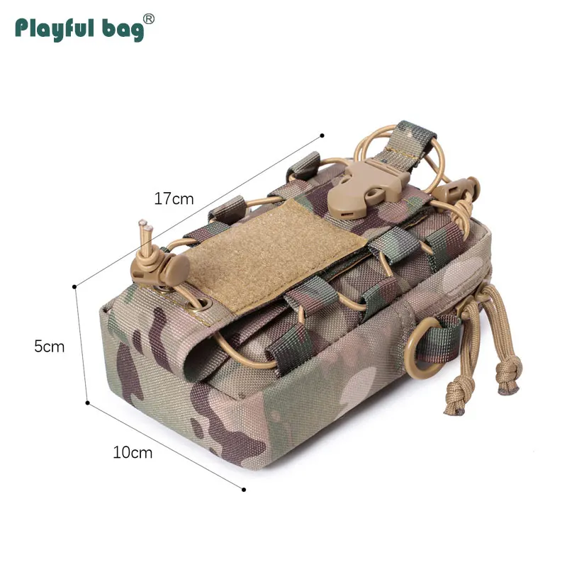 Bolsa Molle EDC para teléfono móvil con correa, soporte para hervidor de agua para acampar al aire libre, equipo multifunción para senderismo y equitación AVA204 - imagen 5