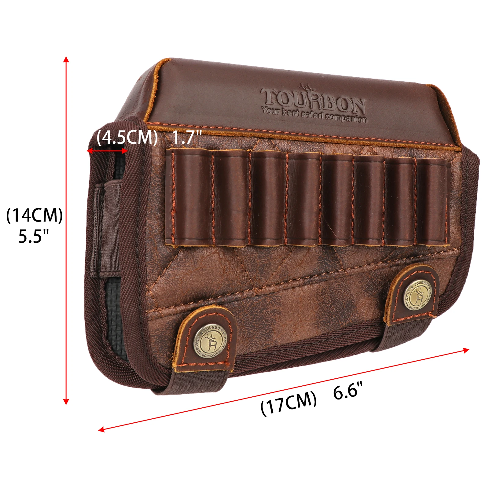 Tourbon-reposapiés de PU y cuero para pistola, soporte para munición, accesorios de caza con cartuchos de Rifle. 308win .30-06 .30-30 - imagen 5