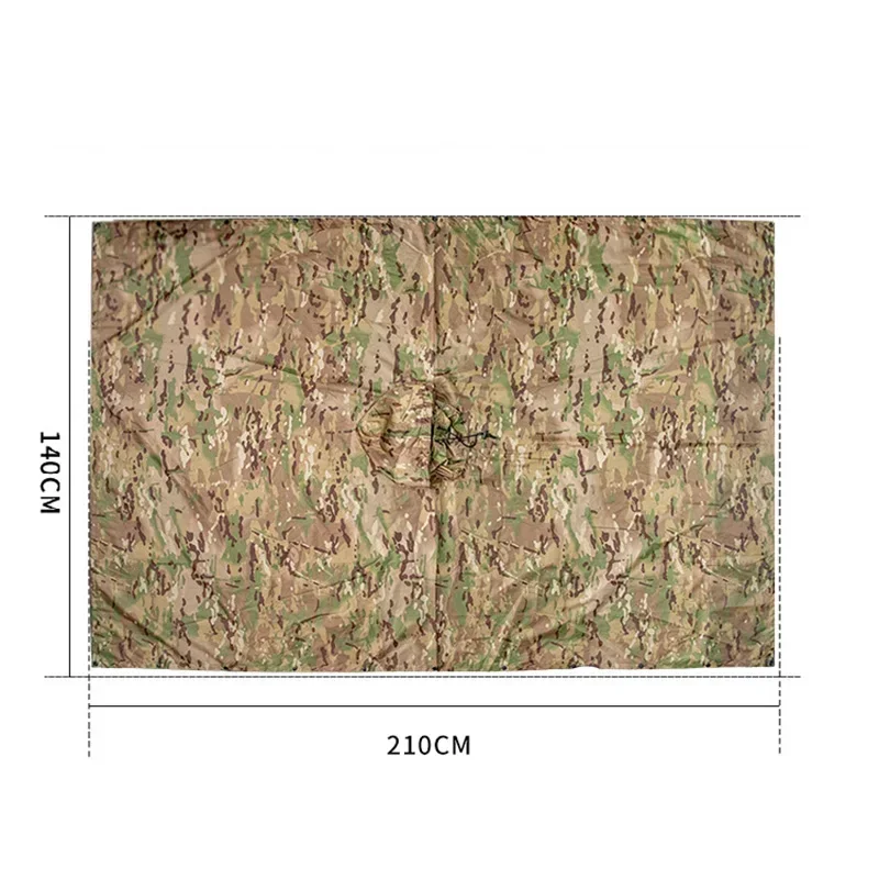 Poncho de camuflaje transpirable para exteriores, impermeable táctico de jungla, observación de aves, senderismo, caza, traje Ghillie, equipo de lluvia para viaje - imagen 5