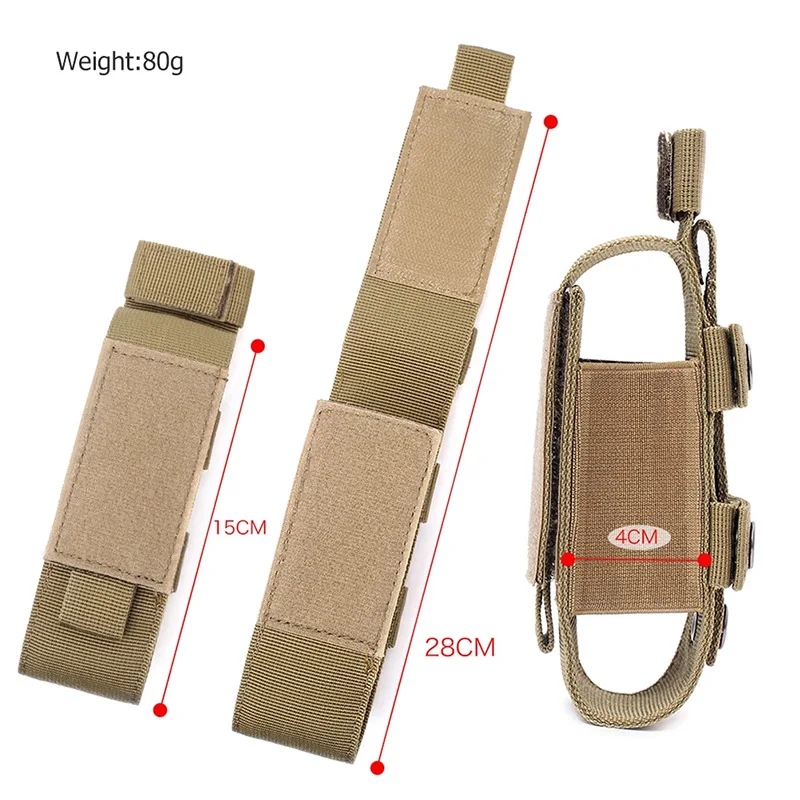 MOLLE-bolsa de torniquete de nailon, funda para linterna, soporte para linterna, funda para cuchillo de caza al aire libre, paquetes de tijera médica - imagen 3