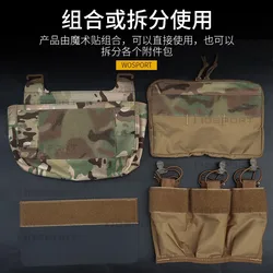 Bolsa táctica desmontable de pecho con sistema MOLLE