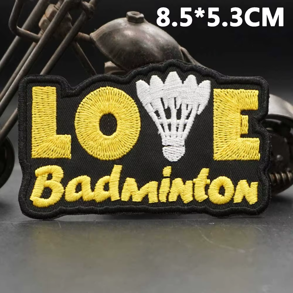 Parche bordado bádminton con velcro para ropa mochila y gorras - imagen 2
