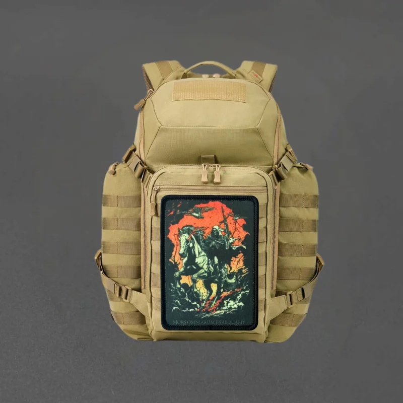 La muerte es igual a todos los parches con estampado de calavera, insignia de moral con gancho y bucle táctico, pegatinas decorativas para mochila, parches para brazalete para ropa