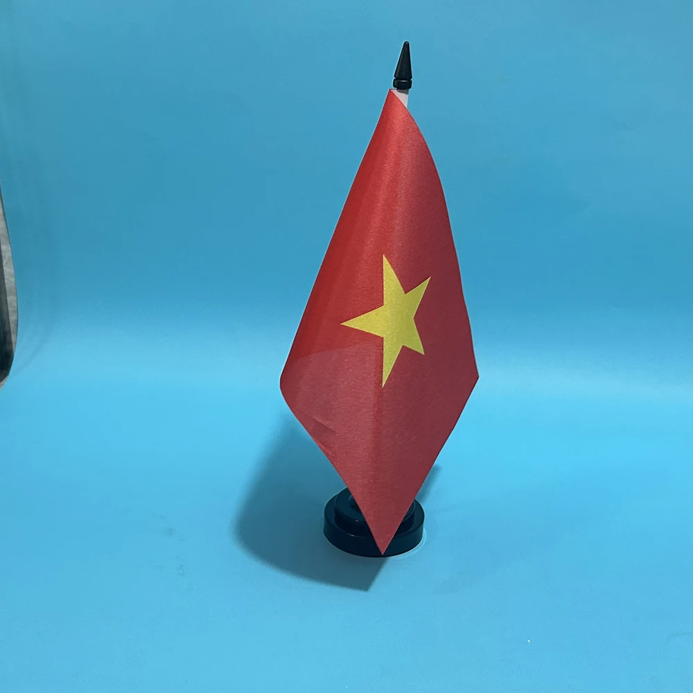 BANDERA DE SKY, bandera de escritorio de oficina de la bandera de Vietnam, 14x21cm, poliéster, bandera nacional de Vietnam, cartel de país, adornos de escritorio, banderas - imagen 5