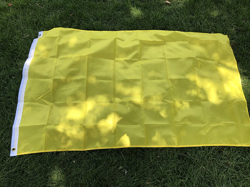 BANDERA SKY 90X150cm banderas amarillas bandera de Color sólido banderas DIY de poliéster para decoración del hogar - imagen 3