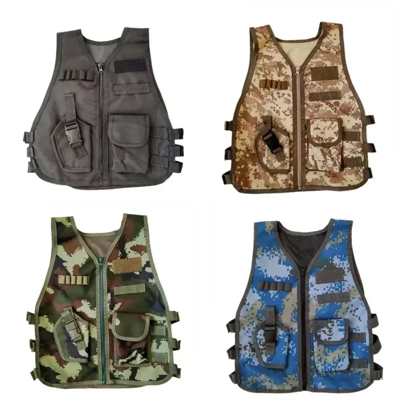 Chaleco de camuflaje de combate para niños, chalecos Airsoft para niños, chaleco táctico de Paintball, equipo CS, uniforme militar de francotirador para niños y niñas - imagen 2
