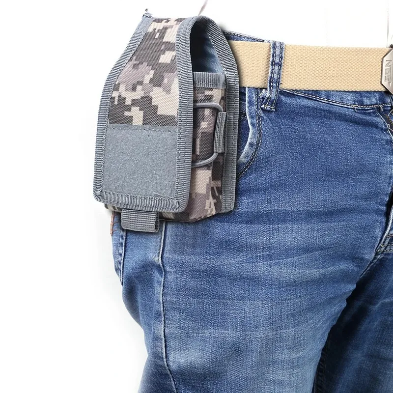 Bolsa de transporte táctica para walkie-talkie, bolsa de Radio Molle, soporte de bolsillo portátil, bolsa de cintura para deportes de caza al aire libre, funda de interfono - imagen 4