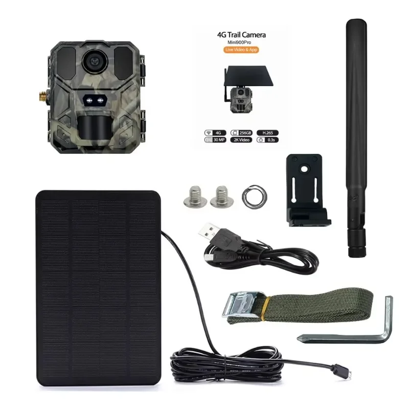 Cámara de caza 4G Solar Mini900Pro 4K con aplicación móvil