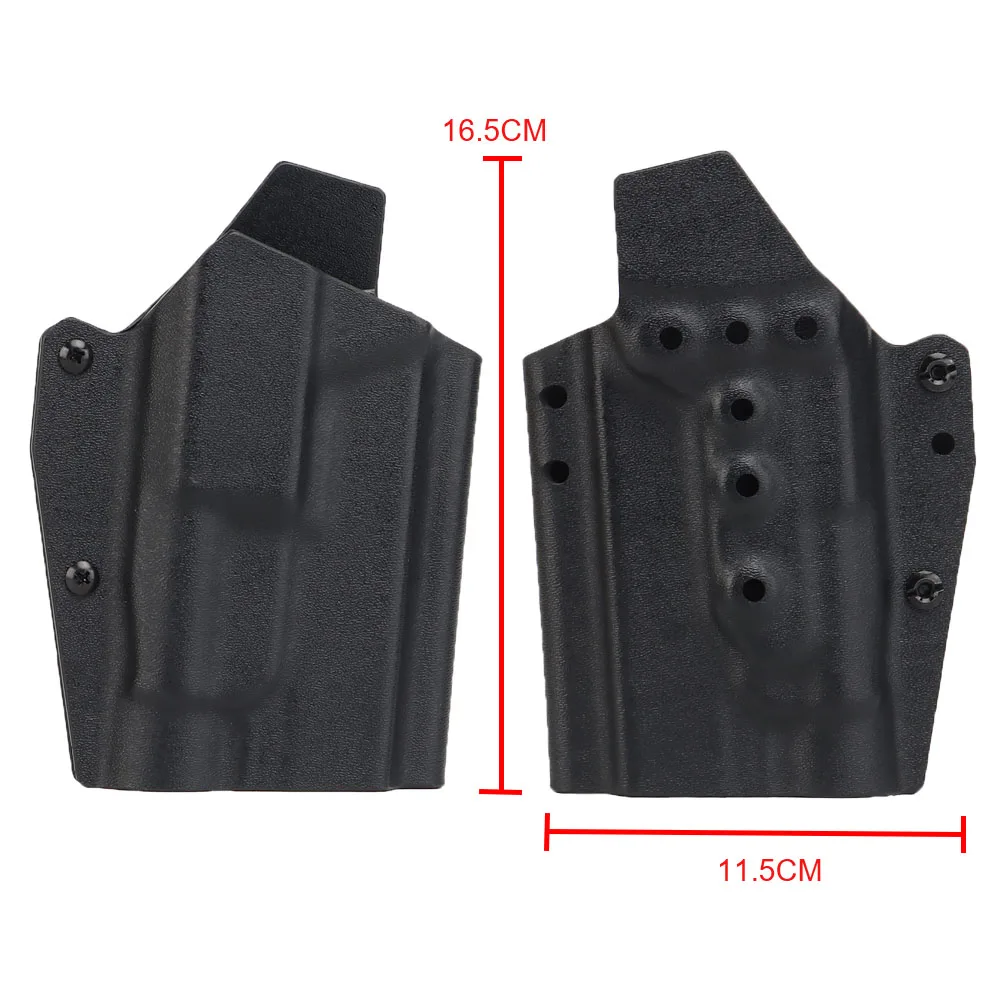 Funda táctica Kydex para Glock17/19/19X/45, ligera, con linterna de TLR-1, QLS, liberación rápida, equipo de caza y Airsoft - imagen 2