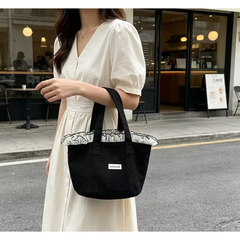 Bolsa de lona portátil con encaje, gran capacidad para senderismo - imagen 3