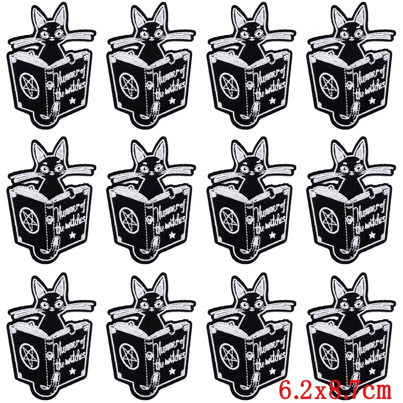 Parches de animales Punk para ropa, parches termoadhesivos para planchar, pegatinas bordadas para coser, estilo Hip Hop Rock, lote de 10 unidades - imagen 2