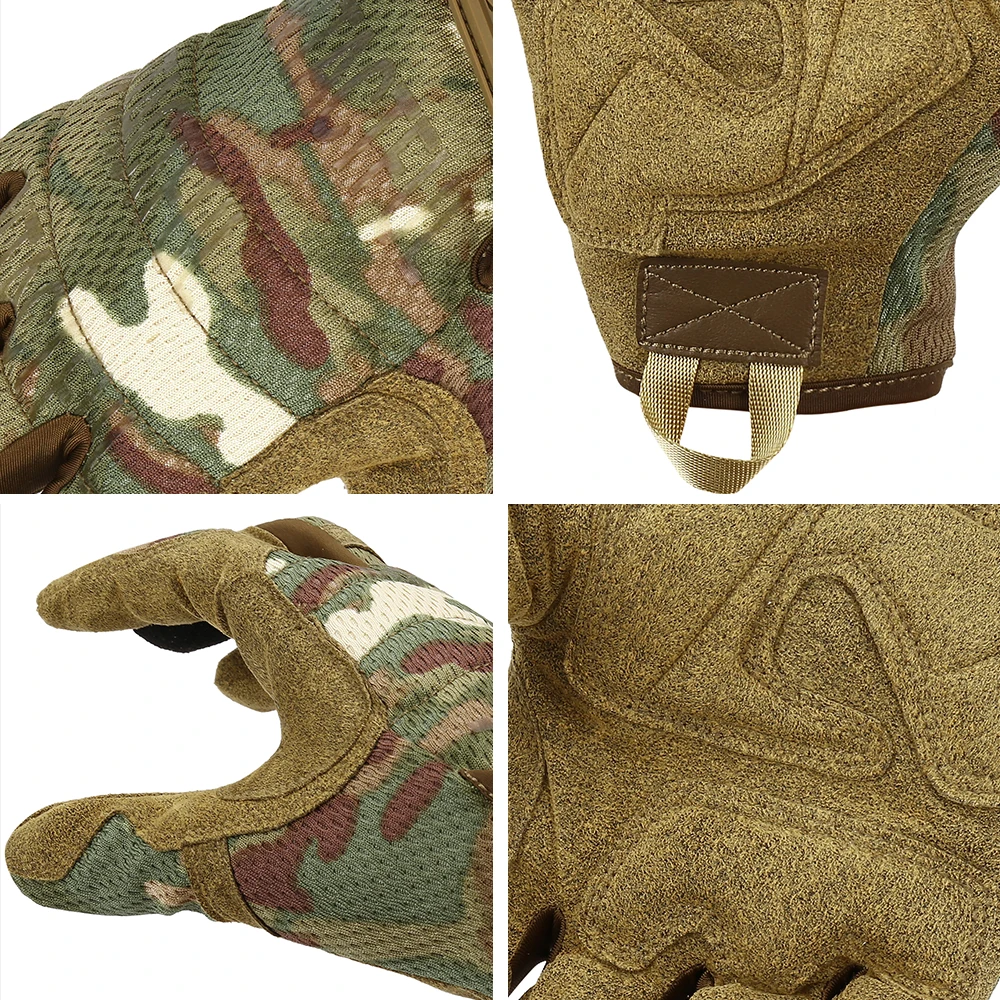 Guantes tácticos camuflaje con pantalla táctil para tiro y protección - imagen 5