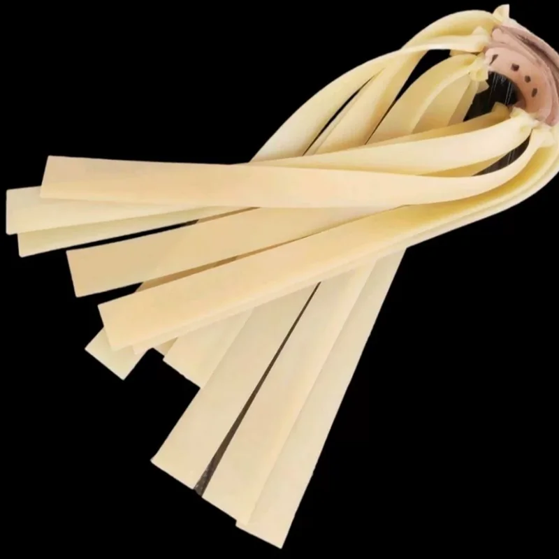 Banda de goma de cuero plano elástico grande y grueso para caza, tirachinas, rebote más rápido y fuerte, uso de catapulta, 3 piezas, 2,0mm - imagen 3