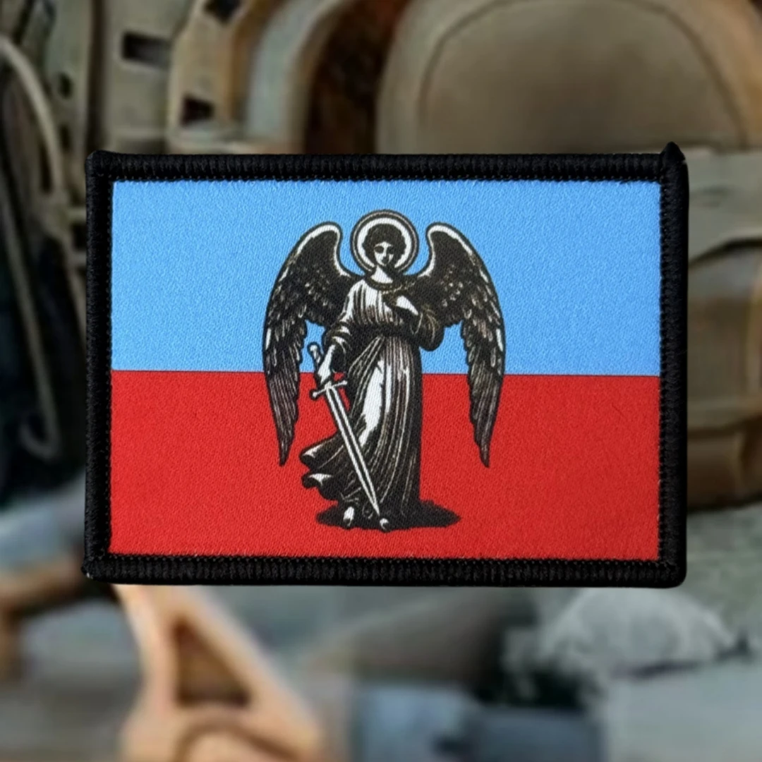 Parche de insignia de moral de Ángel de bruja de espada, emblema táctico militar, parches de gancho y bucle impresos para ropa, pegatinas para mochila - imagen 3