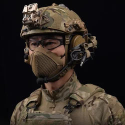 Máscara táctica MSK1 de silicona transpirable para airsoft