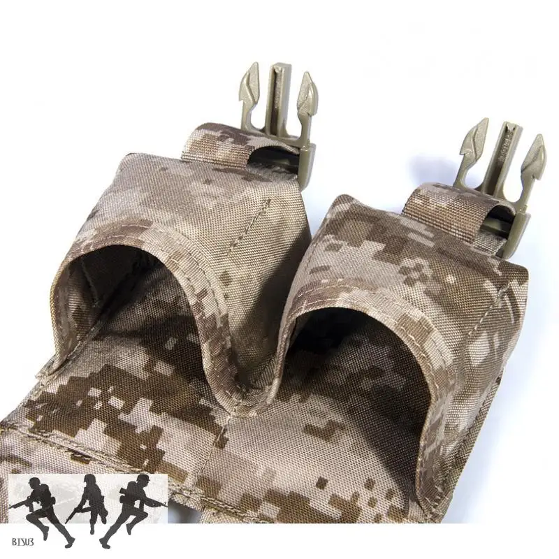 Kit de herramientas circulares, bolsa doble para revistas, M67, melón, Apple, bolsa de tenis, caza, Paintball, bolsa MOLLE - imagen 3