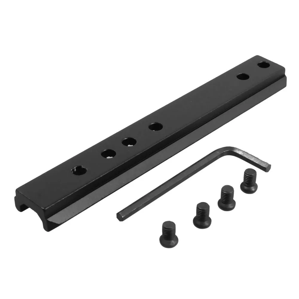 Riel Picatinny táctico de 20mm, montaje de alcance de riel con 11 ranuras, riel de 120mm con llave de tornillos para escopos y accesorios de pistola de Airsoft óptica - imagen 2