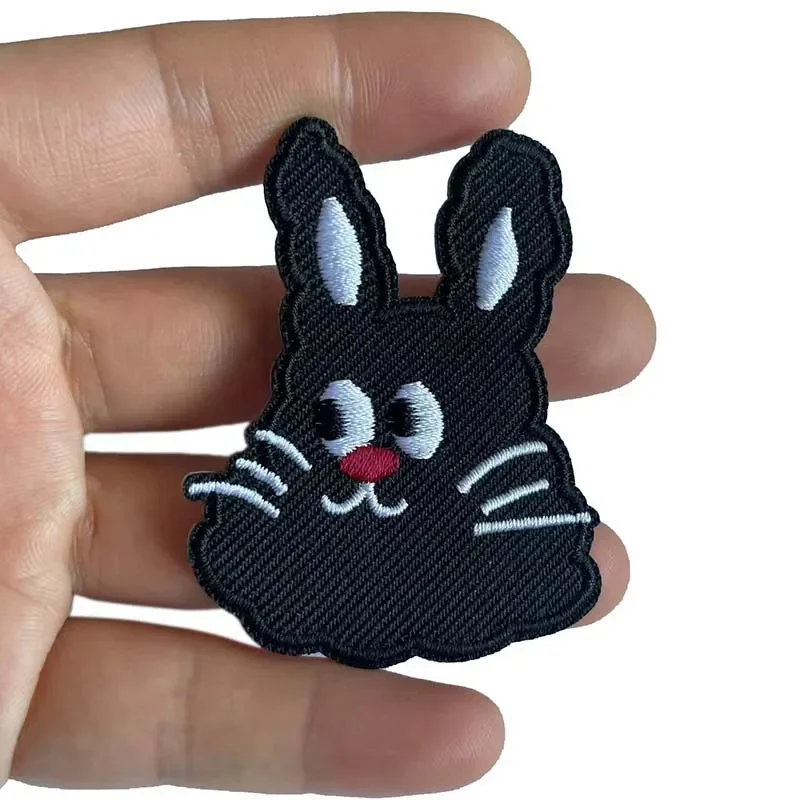 5 uds., 13 uds/gato negro, apliques de animales de tela para perros, parches para ropa, parches autoadhesivos bordados, pegatina de reparación de ropa - imagen 5