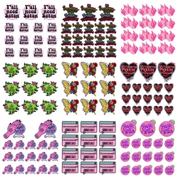 Parche termoadhesivo mariposa corazones letras multicolor para ropa