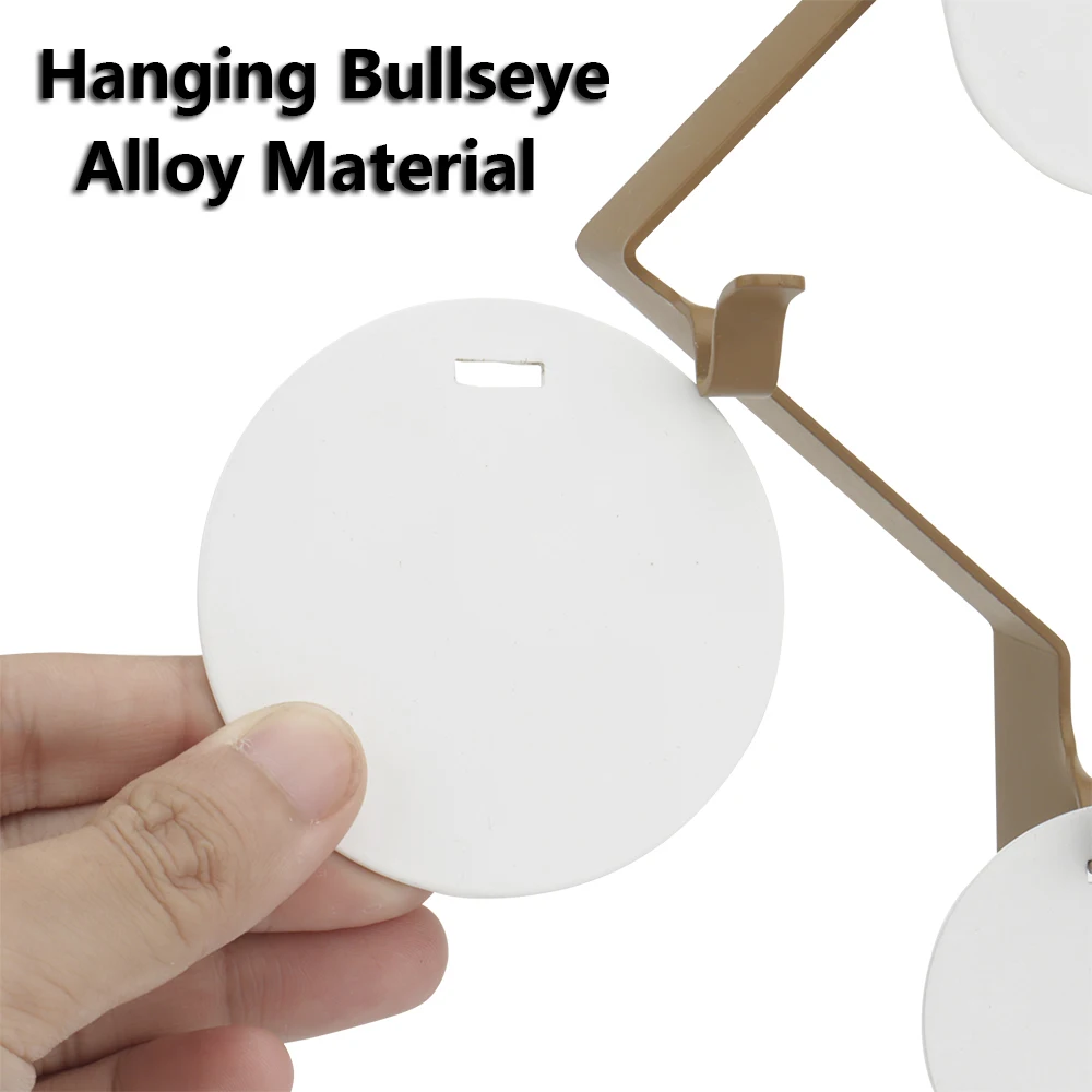 Objetivo de Metal de tiro en forma de V, objetivo geométrico de Paintball Militar CS, caza, entrenamiento de Airsoft, Bullseye colgante de 6 piezas - imagen 4