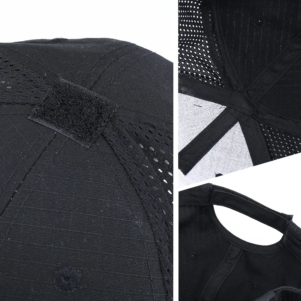 Gorra táctica de camuflaje, gorras de béisbol con calavera, Snapback deportivo, Airsoft, caza, senderismo, malla, sombrero de camionero ajustable a prueba de sol, verano - imagen 5