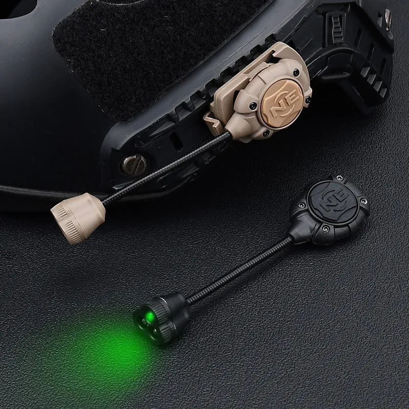 Casco táctico airsoft WADSN con linterna LED y mount Picatinny - imagen 5