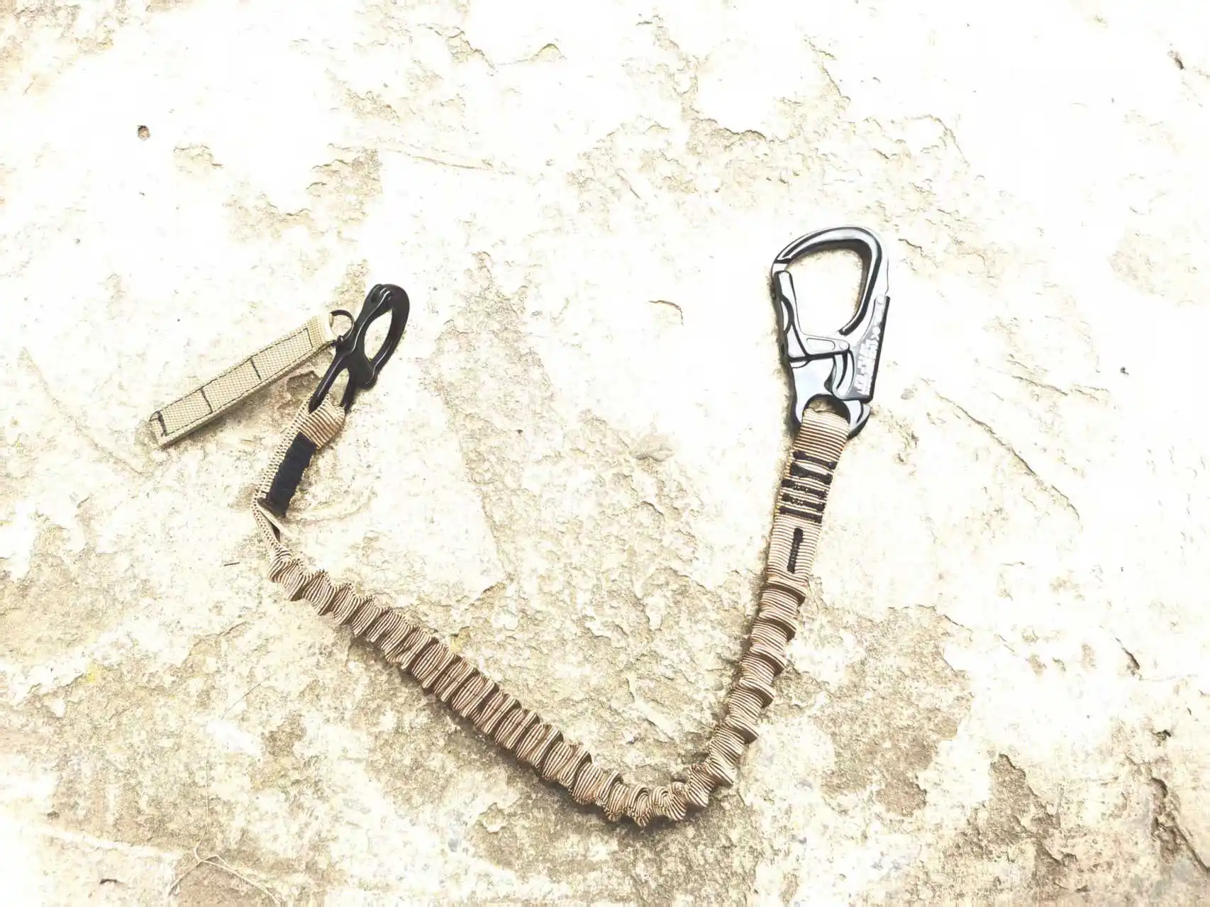 YATES Style 565T Cinturón táctico para exteriores Cuerda de seguridad con doble hebilla Marrón - imagen 2