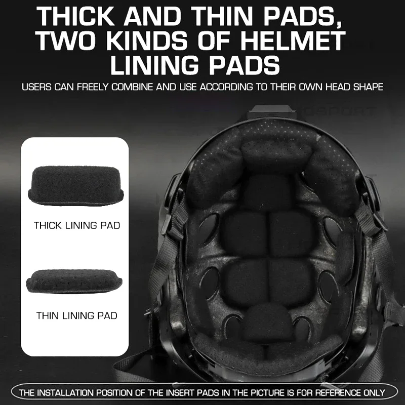 Kit acolchado interior casco táctico FAST SF espuma viscoelástica - imagen 5